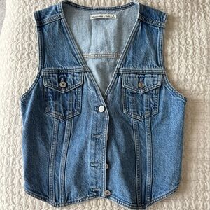 Abercrombie Blue Denim Vest